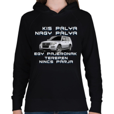 PRINTFASHION Pajero - Női kapucnis pulóver - Fekete