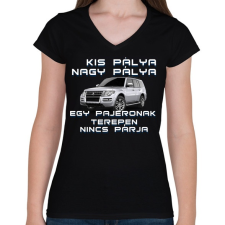 PRINTFASHION Pajero - Női V-nyakú póló - Fekete női póló