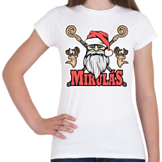 PRINTFASHION Pálcás Mikulás - Női póló - Fehér