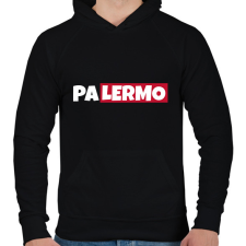 PRINTFASHION PALERMO - Férfi kapucnis pulóver - Fekete férfi pulóver, kardigán