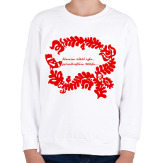 PRINTFASHION Pálinka dal páros minta #1 - Gyerek pulóver - Fehér