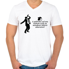 PRINTFASHION pálinka - Férfi V-nyakú póló - Fehér férfi póló
