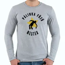 PRINTFASHION pálinka főző mester - Férfi hosszú ujjú póló - Sport szürke férfi póló