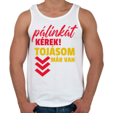 PRINTFASHION Pálinkát kérek 2 - Férfi atléta - Fehér atléta, trikó