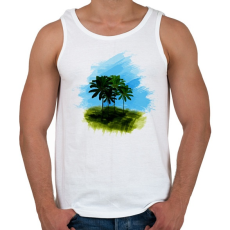 PRINTFASHION pálma1 - Férfi atléta - Fehér