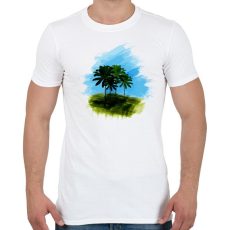 PRINTFASHION pálma1 - Férfi póló - Fehér