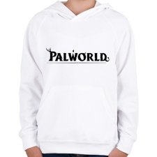 PRINTFASHION Palworld - fekete - Gyerek kapucnis pulóver - Fehér gyerek pulóver, kardigán