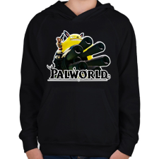 PRINTFASHION Palworld - Gyerek kapucnis pulóver - Fekete gyerek pulóver, kardigán