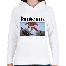 PRINTFASHION Palworld lények - Női kapucnis pulóver - Fehér női pulóver, kardigán