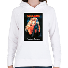 PRINTFASHION Pamela Anderson - Női kapucnis pulóver - Fehér