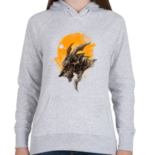 PRINTFASHION Páncélos sárkány - Női kapucnis pulóver - Sport szürke női pulóver, kardigán