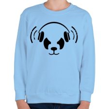 PRINTFASHION Panda beat - Gyerek pulóver - Világoskék gyerek pulóver, kardigán