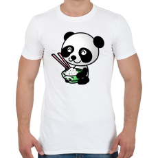 PRINTFASHION Panda diétázik - Férfi póló - Fehér