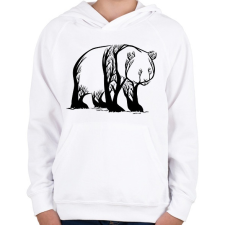 PRINTFASHION Panda fa - Gyerek kapucnis pulóver - Fehér gyerek pulóver, kardigán