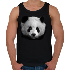 PRINTFASHION panda (fekete-fehér újság) - Férfi atléta - Fekete atléta, trikó
