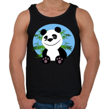 PRINTFASHION panda - Férfi atléta - Fekete atléta, trikó