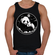 PRINTFASHION panda - Férfi atléta - Fekete atléta, trikó