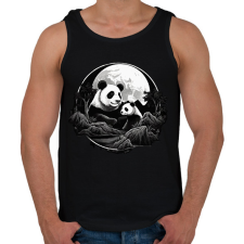 PRINTFASHION panda - Férfi atléta - Fekete atléta, trikó