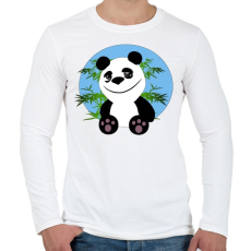 PRINTFASHION panda - Férfi hosszú ujjú póló - Fehér