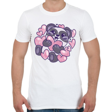 PRINTFASHION Panda - Férfi póló - Fehér férfi póló