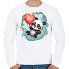 PRINTFASHION Panda - Férfi pulóver - Fehér férfi pulóver, kardigán