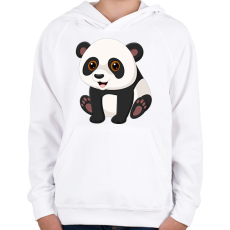 PRINTFASHION panda - Gyerek kapucnis pulóver - Fehér