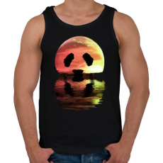 PRINTFASHION Panda hold - Férfi atléta - Fekete