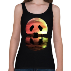 PRINTFASHION Panda hold - Női atléta - Fekete