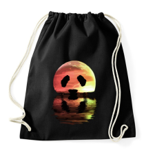 PRINTFASHION Panda hold - Sportzsák, Tornazsák - Fekete tornazsák