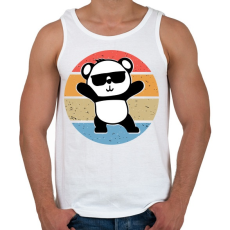 PRINTFASHION Panda Love - Férfi atléta - Fehér