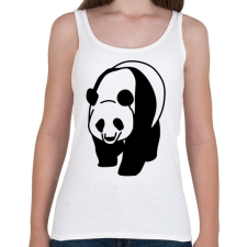 PRINTFASHION Panda - Női atléta - Fehér női trikó