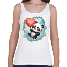 PRINTFASHION Panda - Női atléta - Fehér női trikó