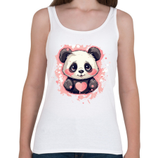 PRINTFASHION Panda - Női atléta - Fehér női trikó