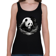 PRINTFASHION panda - Női atléta - Fekete női trikó