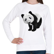 PRINTFASHION Panda - Női pulóver - Fehér női pulóver, kardigán