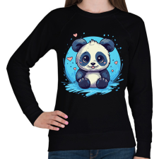 PRINTFASHION panda - Női pulóver - Fekete női pulóver, kardigán