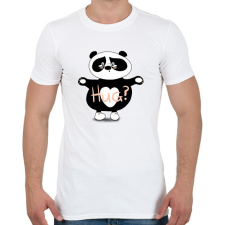 PRINTFASHION Panda ölelés  - Férfi póló - Fehér férfi póló