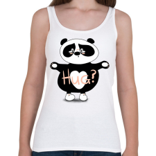 PRINTFASHION Panda ölelés  - Női atléta - Fehér női trikó