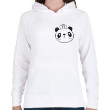 PRINTFASHION Panda páros 2 - Női kapucnis pulóver - Fehér női pulóver, kardigán