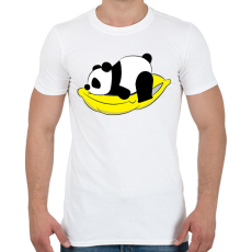 PRINTFASHION Panda pihen - Férfi póló - Fehér