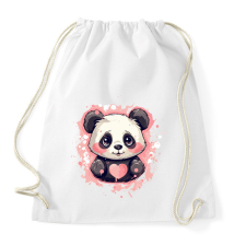 PRINTFASHION Panda - Sportzsák, Tornazsák - Fehér tornazsák