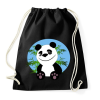 PRINTFASHION panda - Sportzsák, Tornazsák - Fekete