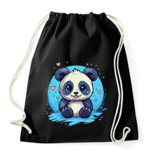 PRINTFASHION panda - Sportzsák, Tornazsák - Fekete tornazsák