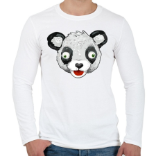 PRINTFASHION Panda Team Leader - Férfi hosszú ujjú póló - Fehér férfi póló