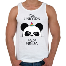 PRINTFASHION Panda unicornis ninja - Férfi atléta - Fehér atléta, trikó