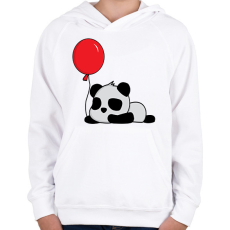 PRINTFASHION Panda ünnepel - Gyerek kapucnis pulóver - Fehér