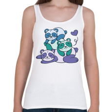 PRINTFASHION Pandák - Női atléta - Fehér