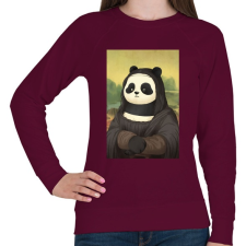 PRINTFASHION PandaLisa - Női pulóver - Bordó női pulóver, kardigán