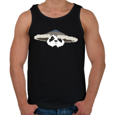 PRINTFASHION Pandaren - Férfi atléta - Fekete atléta, trikó