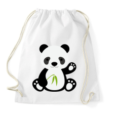 PRINTFASHION Pandás póló - Sportzsák, Tornazsák - Fehér tornazsák